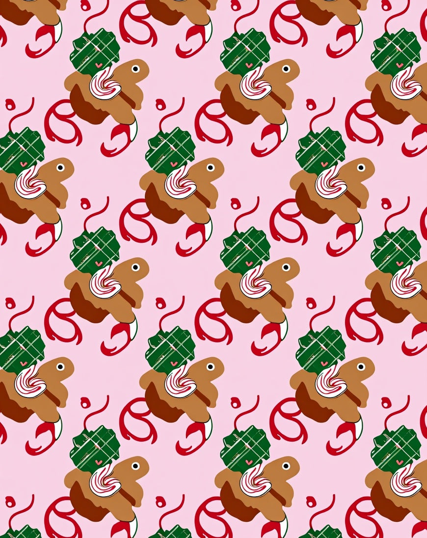 Whimsical Gingerbread Candy Swirl Rug