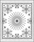 Black White Starburst Snowflake Medallion Rug