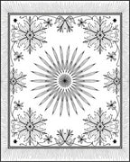 Black White Starburst Snowflake Medallion Rug