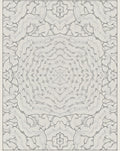 Monochrome Abstract Organic Waves Rug