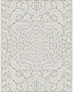Monochrome Abstract Organic Waves Rug
