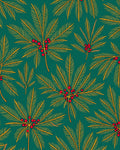 Emerald Green Tropical Berry Sprigs Rug