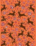 Woodland Reindeer Swirls Candy Rug