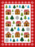 Gingerbread Village Snow Flake Scene Rug