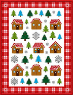 Gingerbread Village Snow Flake Scene Rug