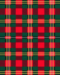 Classic Red Green Tartan Plaid Square Rug