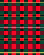 Classic Red Green Tartan Plaid Square Rug