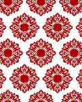 Crimson Fiery Floral Starburst Rug