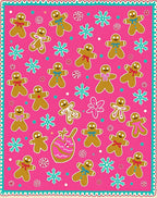 Pink Gingerbread Friends Christmas Rug