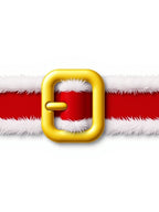 Festive Red White Gold Buckle Band Rug