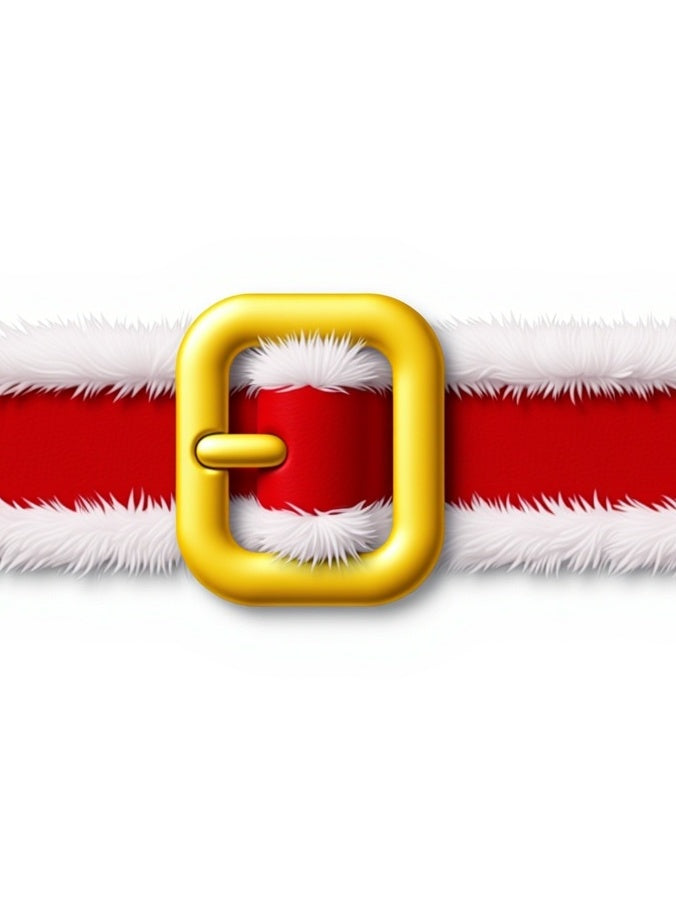 Festive Red White Gold Buckle Band Rug
