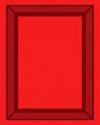 Crimson Bordered Square Rug