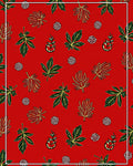 Crimson Red Leafy Botanicals Collection Rug