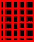 Bold Red Grid Texture Rug