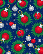 Festive Red White Blue Ornaments Rug
