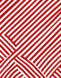 Bold Red White Intersecting Stripes Rug