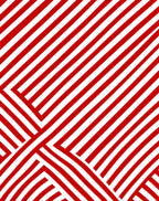 Bold Red White Intersecting Stripes Rug