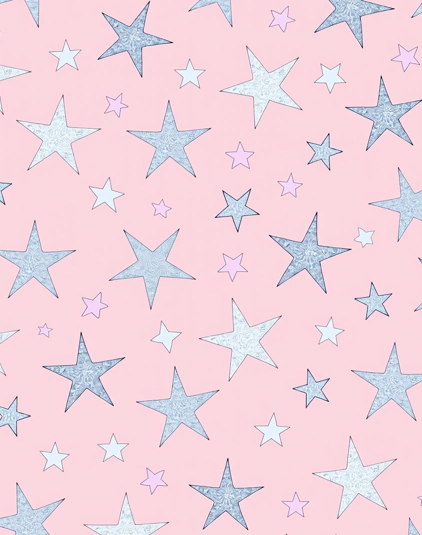 Pastel Pink Starry Night Sky Rug