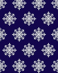 White Snowflakes On Deep Blue Background Rug