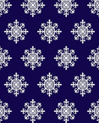 White Snowflakes On Deep Blue Background Rug