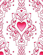 Sweet Pink Heart Mandala Rug
