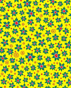 Sunny Yellow Floral Citrus Burst Rug