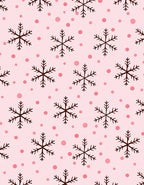 Pink Dot Snowflake Scatter Rug