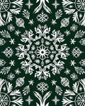 White Leafy Mandala Medallion Emerald Rug