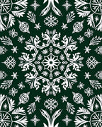 White Leafy Mandala Medallion Emerald Rug