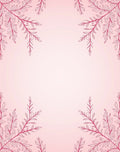 Delicate Pink Floral Branch Frame Rug