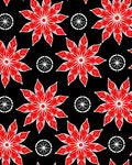 Bold Red Floral Starburst Rug