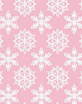 White Snowflake Pink Pastel Overlay Rug