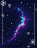 Celestial Nebula Lightning Burst Rug