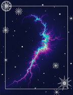 Celestial Nebula Lightning Burst Rug