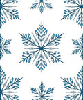 Dark Blue Snowflake Outline Textile Rug