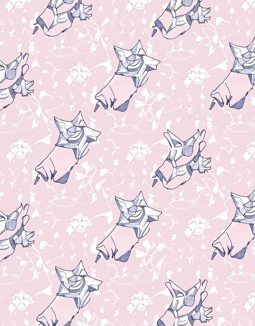 Pink Sakura Blossom Crystal Star Rug