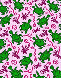 Green Sea Turtle Coral Swirl Rug