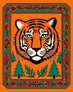 Bold Tiger Forest Frame Rug