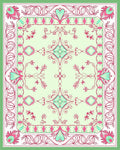Sweet Pink Floral Art Nouveau Rug