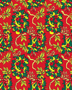 Festive Red Holly Berry Wreath Rug