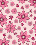 Pink Floral Collage Background Rug