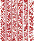 Red Swirling Abstract Vertical Stripes Rug