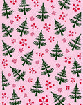 Pink Green Red Pine Cluster Rug