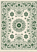 Deep Forest Bloom Mandala Tapestry Rug