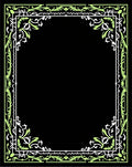 Elegant Light Green Foliage Scroll Border Rug