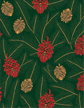 Rich Green Pinecone Floral Arrangement Rug