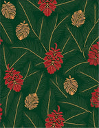 Rich Green Pinecone Floral Arrangement Rug
