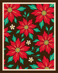 Bold Red Floral Medallion Foliage Rug