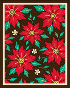 Bold Red Floral Medallion Foliage Rug