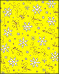 Bright Yellow Snowflake Welcome Rug